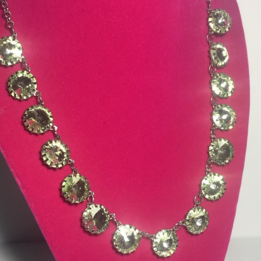 Prasiolite-Look Green Stone Necklace